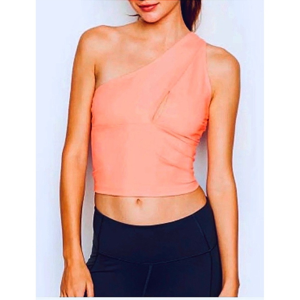 Victoria Sport One Shoulder Crop Top Athletic Workout‎ Tank Size S Athleisure